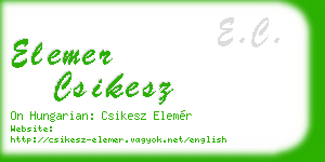 elemer csikesz business card